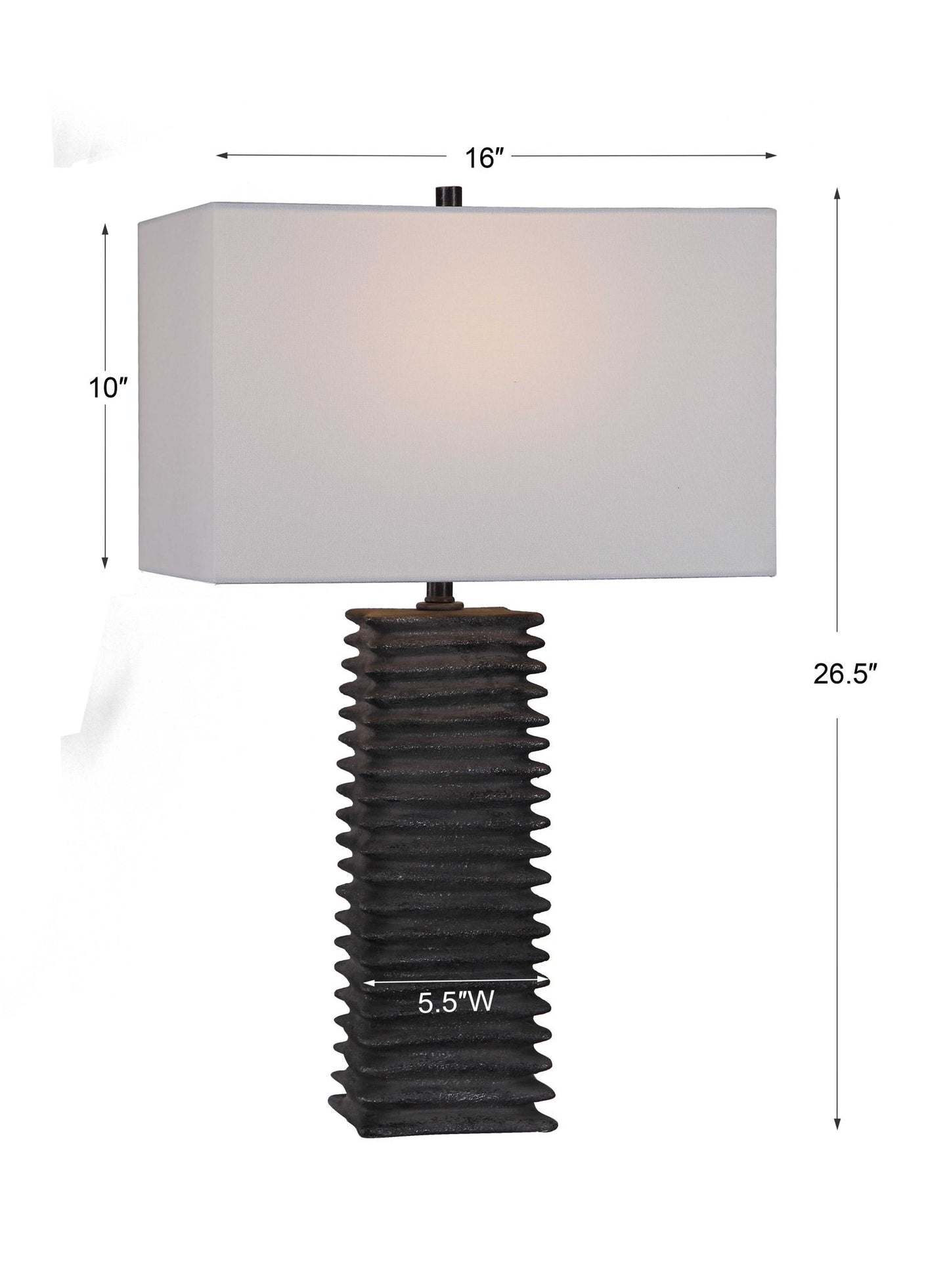 Sanderson - Metallic Table Lamp - Charcoal