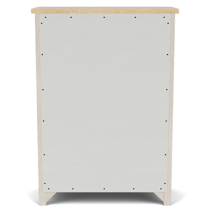Glenndale - Five Drawer Chest - Aged White / Wheat