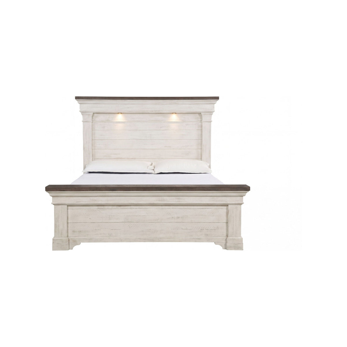 Augusta - 6/6-6/0 King/California King Footboard & Roll Out Slats - Rustic White