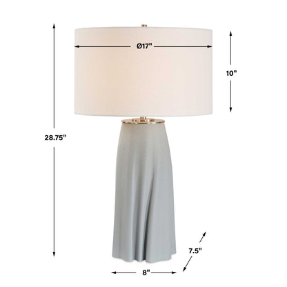 Cover Up - Sculpted Table Lamp - Blue / Silver