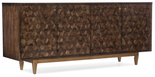 Melange - Alpine 4-Door Credenza - Dark Brown