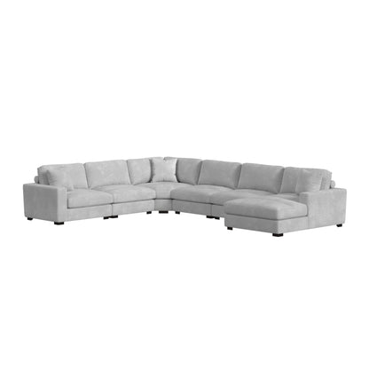 Arizona - Modular RHF Chaise With 1 Pillow 20" - Steno Stone