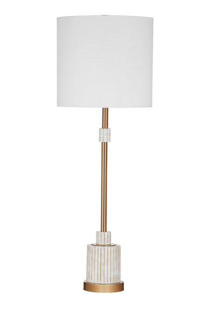 Alden - Table Lamp - White / Gold