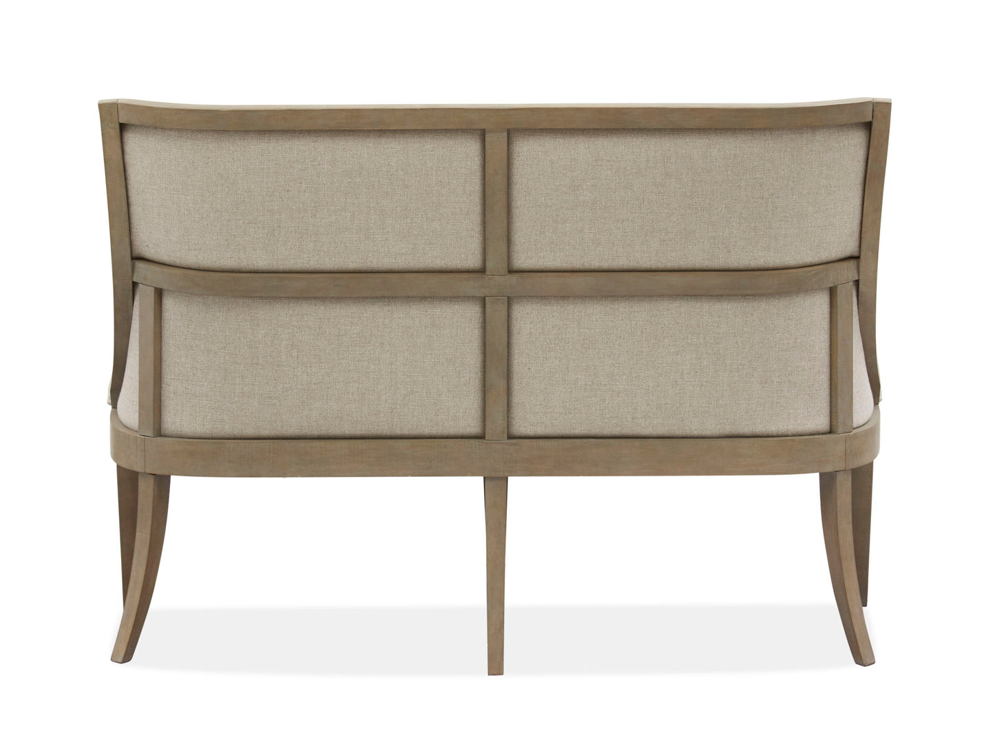 Lancaster - Bench With Upholstered Seat & Back - Dovetail Gray