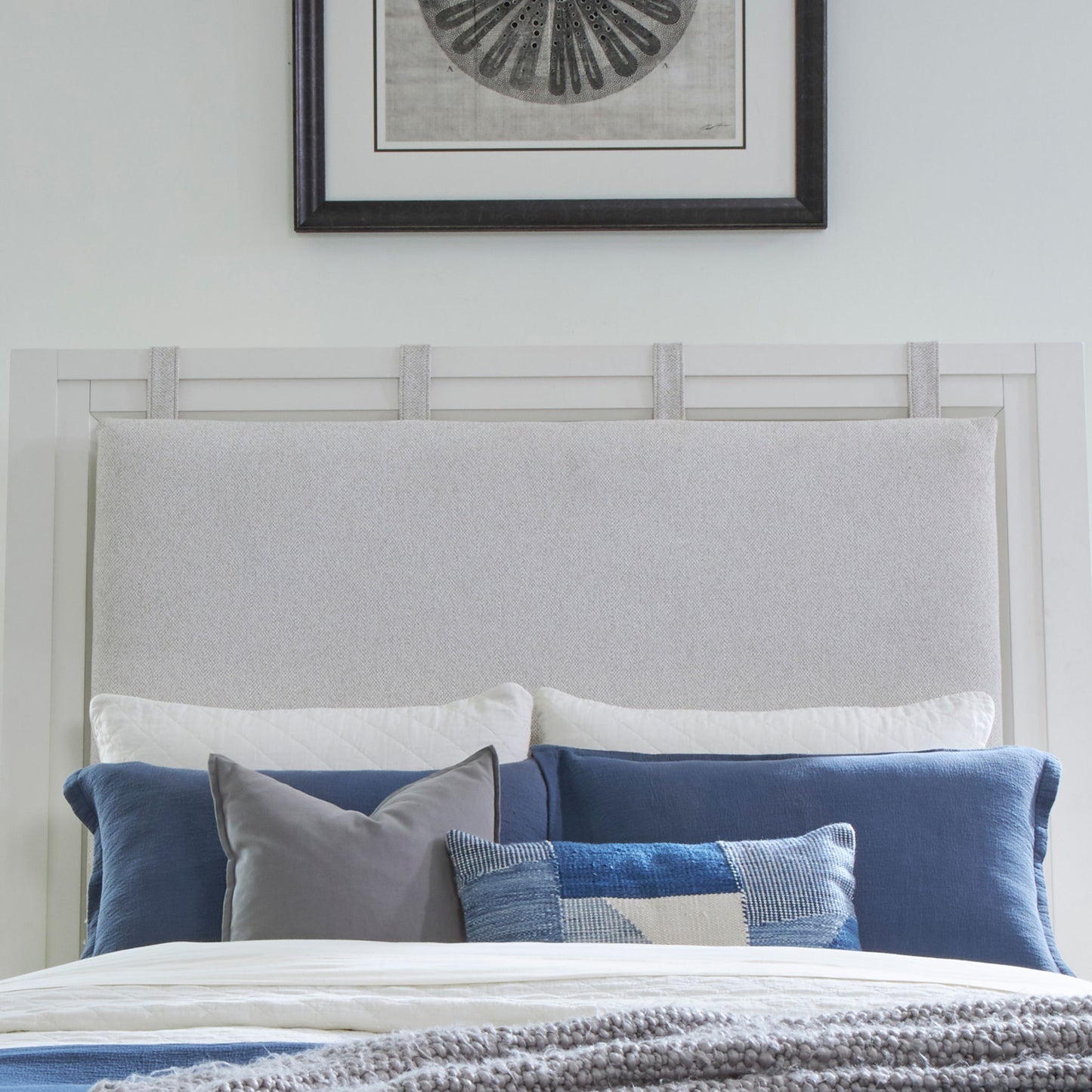 Americana Modern Bedroom - King Platform Headboard With Pad Cushion - Cotton