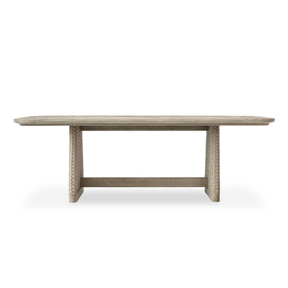 Harbor - Herringbone Indoor-Outdoor Dining Table - Brown
