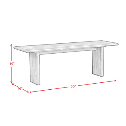 Brisbane - Dining Bench - Brown