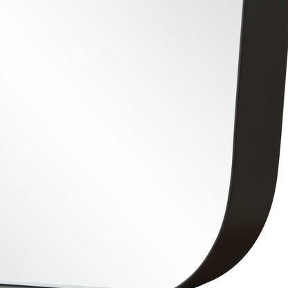 Caspian - Curved Black Dressing Mirror