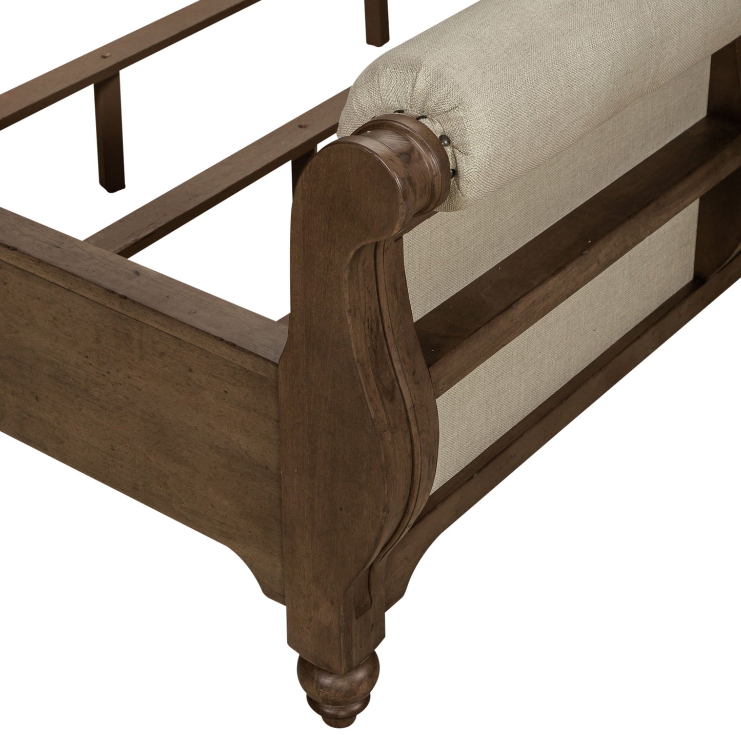 Americana Farmhouse - King Upholstered Sleigh Footboard - Dusty Taupe