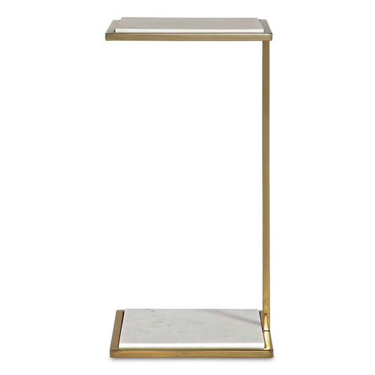 Elevate - Marble Drink Table - White