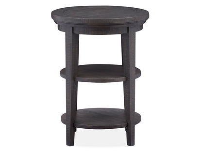 Westley Falls - Round Accent End Table - Graphite
