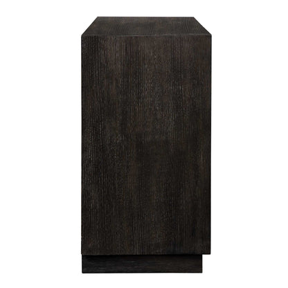 Faulkner - 3 Drawer Modern Chest - Black / Brass
