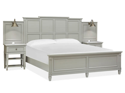 Glenbrook - Open Nightstand Hutch With Lamp - Pebble