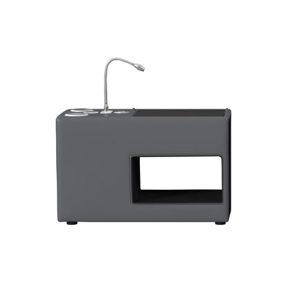 Valari - Nightstand PU With Electronic Features - Gray