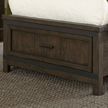 Thornwood Hills - Twin Storage Footboard - Rock Beaten Brown