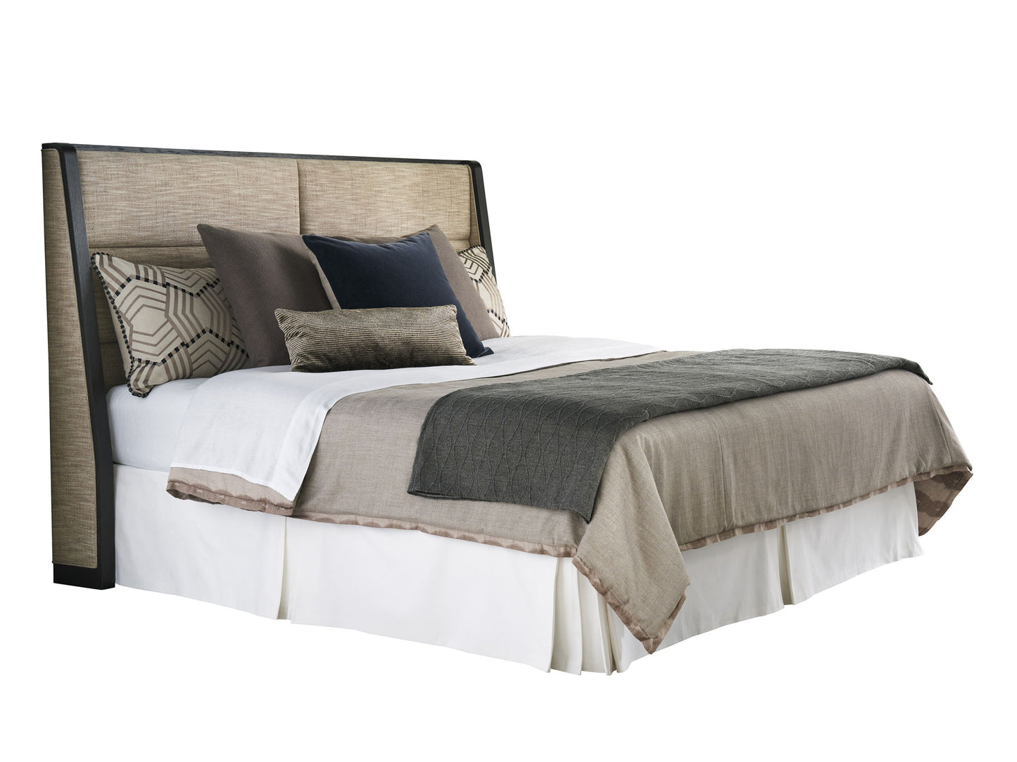 Zanzibar - Barcelona Upholstered Headboard 5/0 Queen - Light Brown