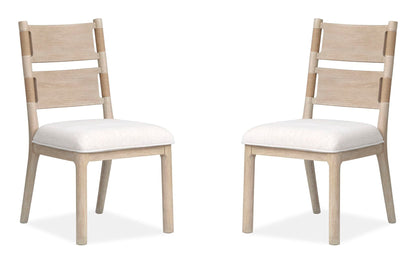 Sunset Cove - Upholstered Side Chair With Wood Back (Set of 2) - Sanibel Brown