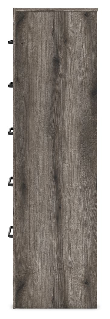 Graystorm - Five Drawer Chest - Brown Gray