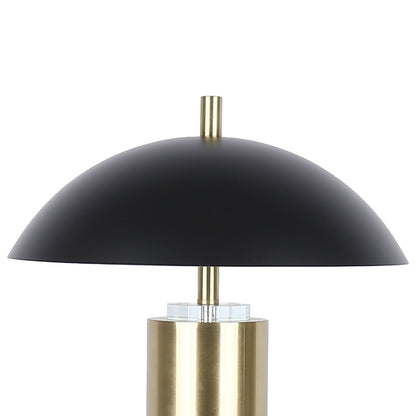 Aurora Column On/Off Touch, USB Charging, Metal & Crystal Table Lamp (Set of 2) - Soft Gold / Matte Black