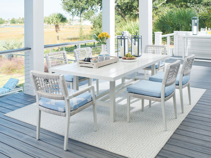Seabrook - Side Dining Chair - White / Light Blue