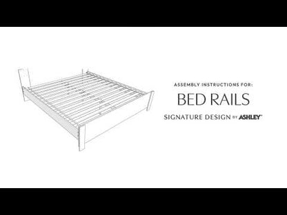 Derekson - Queen/King Platform Rails - Multi Gray